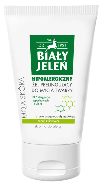 Biały Jeleń Moja Skóra Trądzikowa, Hipoalergiczny żel peelingujący do mycia twarzy