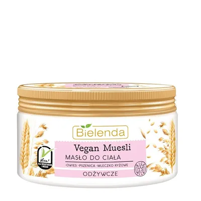 Bielenda Vegan Muesli, Masło do ciała  `Pszenica + owies + mleczko ryżowe`