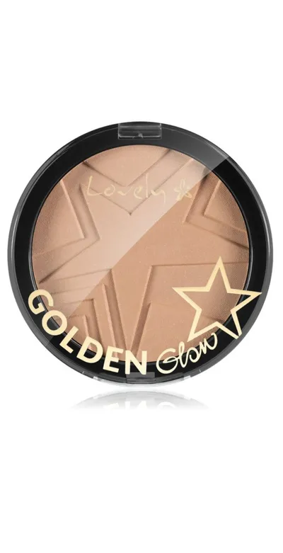 Lovely Golden Glow (Rozświetlający bronzer do twarzy [Puder rozświetlający z drobinkami])