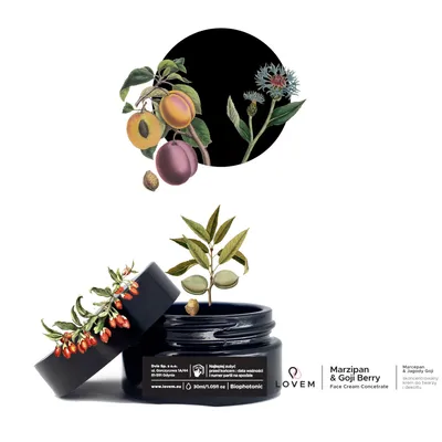 Lovem Marzipan & Goji Berry Face Cream Concentrate (Skoncentrowany krem `Marcepan & jagody Goji`)