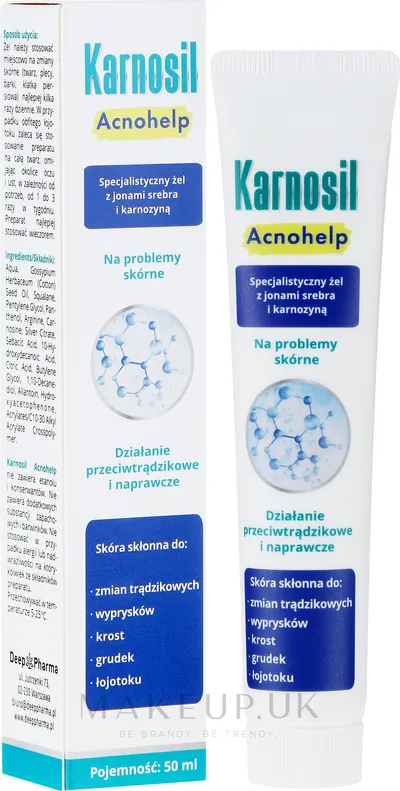 Karnosil Acnohelp, Żel z jonami srebra i karnozyną