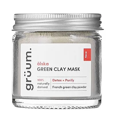 Gruum Alska Green Clay Face Mask (Detoksykująca maska do twarzy z zieloną glinką)