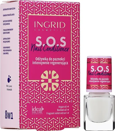 Ingrid Cosmetics Ideal Nail Care Definition, SOS Nail Conditioner 8 in 1 (Błyskawiczna kuracja do paznokci 8 w 1)
