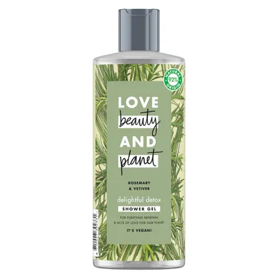Love Beauty and Planet Delightful Detox, Rosemary & Vetiver Shower Gel (Pobudzający żel pod prysznic)