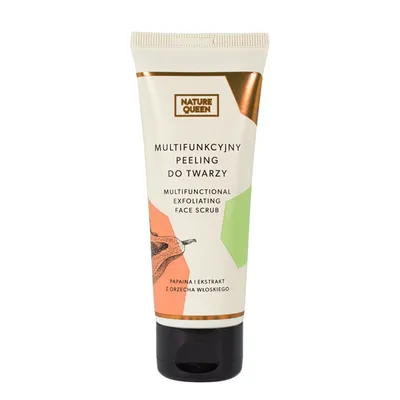 Nature Queen Multifunkcyjny peeling do twarzy `Papaina i ekstrakt z orzecha włoskiego`