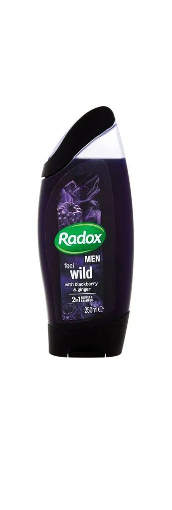 Radox Men, Feel Wild 2 in 1 Shower & Shampoo Blackberry & Ginger (Żel i szampon pod prysznic 2 w 1)