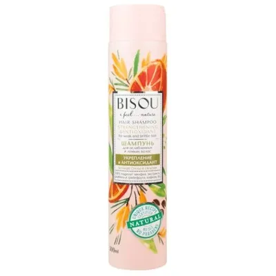 Bisou I Feel Nature, Hair Shampoo Strenthening & Antioxidant (Szampon do włosów słabych i łamliwych wzmacniający i przeciwutleniający)