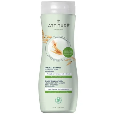 Attitude Sensitive Skin Care, Nourish & Shine Shampoo with Avocado Oil (Szampon odżywczo - nabłyszczający z awokado)
