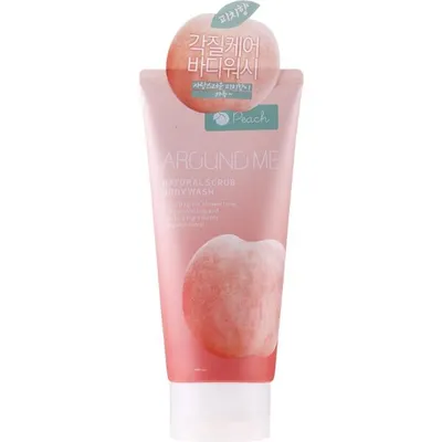 Welcos Around Me, Natural Scrub Body Wash Peach (Peeling do ciała z ekstraktem z brzoskwini)