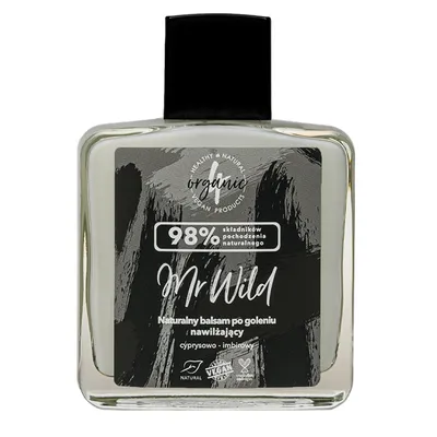 4Organic Mr Wild, Naturalny nawilżający balsam po goleniu  cyprysowo-imbirowy