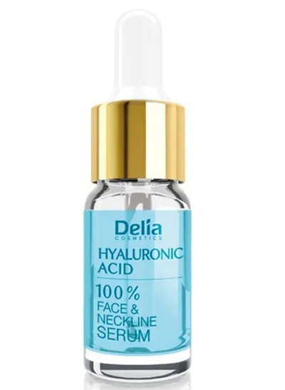 Delia Professional Face Care, Hyaluronic Acid 100% Face & Neckline Serum (Wypełniające serum z kwasem hialuronowym)