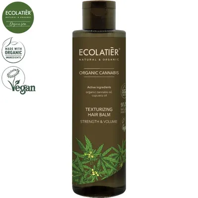 Ecolatier Organic Cannabis, Texturizing Hair Balm Strength & Volume (Teksturyzujący balsam do włosów `Moc i objętość`)