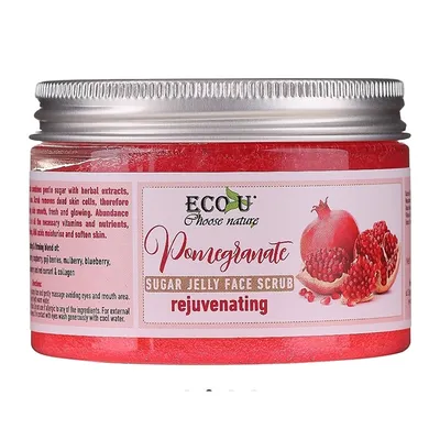 Eco U Choose Nature, Pomegrante Rejuvenating Sugar Jelly Face Scrub (Odmładzająca peelingująca galaretka do twarzy Granat)
