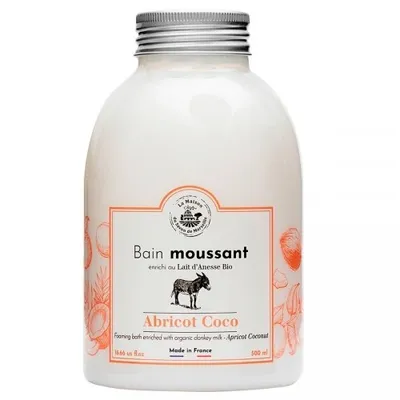 La Maison du Savon Bain Moussant Lait d' Anesse Abricot Coco (Pieniący krem do kąpieli z oślim mlekiem `Morela i kokos`)