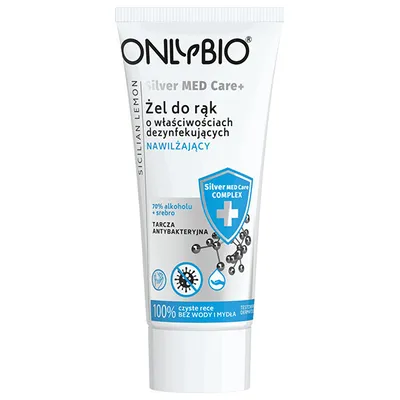 OnlyBio Silver Med Care +, Nawilżający żel do dezynfekcji rąk