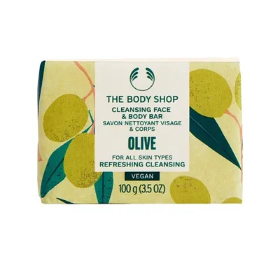 The Body Shop Olive, Cleansing Face & Body Bar (Wegańskie oczyszczające mydło w kostce do twarzy i ciała)
