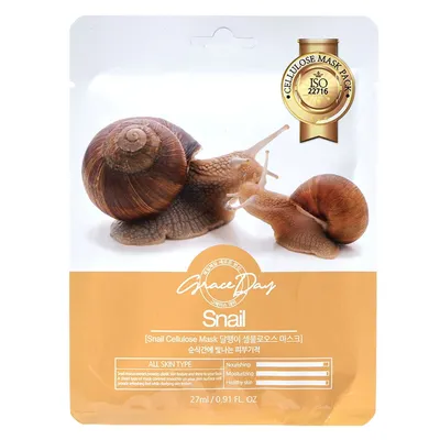 Grace Day Snail Cellulose Mask (Maska w płachcie `Śluz ślimaka`)