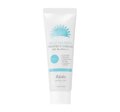 Esfolio Blue Flower, Protect Cream SPF50+ PA+++ (Ochronny krem do twarzy z filtrem przeciwsłonecznym)