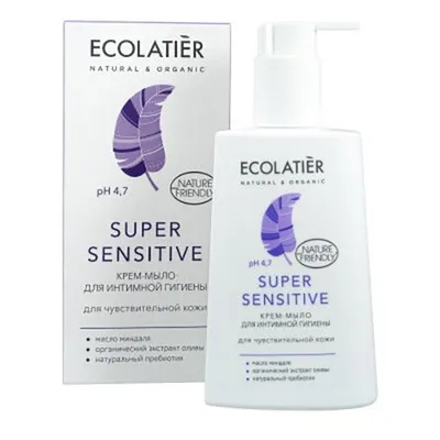 Ecolatier Kremowe mydło do higieny intymnej  pH 4,7 `Super Sensitive`