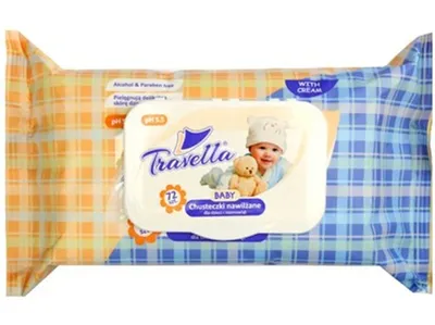 Ravi Travella, Baby, Chusteczki nawilżane dla dzieci i niemowląt z kremem