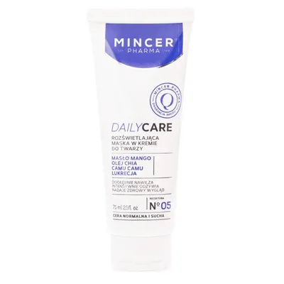 Mincer Pharma Daily Care, Maska rozświetlająca w kremie do twarzy No. 05