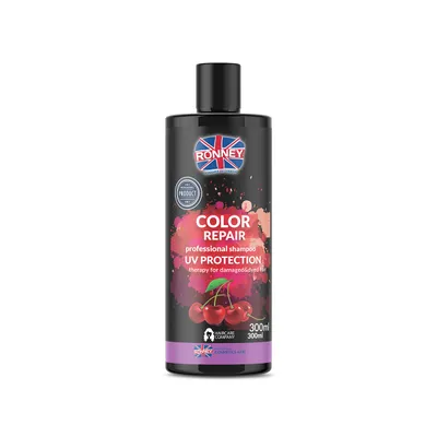 Ronney Professional, Color Repair Cherry UV Protection Shampoo (Wiśnia, Szampon do włosów farbowanych)