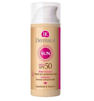 Dermacol Sun Water Resistant Tinted Sun Protection Fluid SPF 50 (Wodoodporny fluid tonujący z filtrem SPF50)