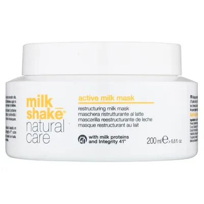 Milk Shake Natural Care Active Milk, Restructuring Hair Mask (Aktywna maska mleczna do włosów suchych i zniszczonych)