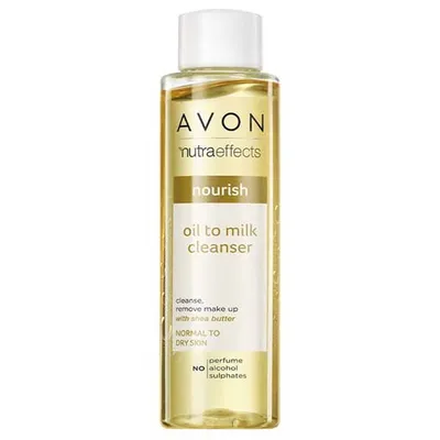 Avon Nutra Effects, Nourish Oil To Milk Cleanser (Lekki olejek do oczyszczania twarzy)