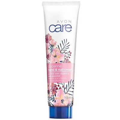 Avon Care, Glycerine Hand & Nail Cream with Jasmine, Vitamin E and Glycerine (Glicerynowy krem  do rąk  i paznokci z jaśminem i witaminą E [Wygładzający krem do rąk o zapachu jaśminu])