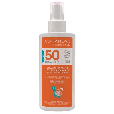 Alphanova Sante Organic Sun, Solaire Enfants Ecorespondable SPF 50 (Spray przeciwsłoneczny SPF 50)