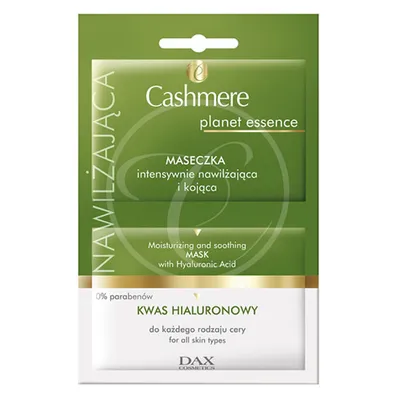 Cashmere Planet Essence, Maseczka intensywnie nawilżająca i kojąca z kwasem hialuronowym