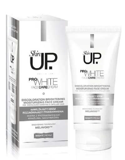 Skin UP Pro-White, Discoloration Brightening Moisturizing Face Cream (Nawilżający krem na noc rozjaśniający przebarwienia)
