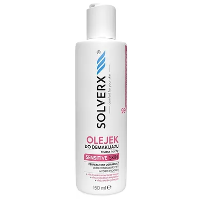 Solverx Sensitive Skin, Olejek do demakijażu twarzy i oczu