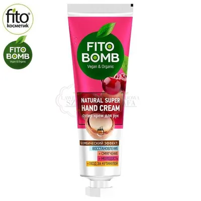 Fitokosmetik Fito Bomb, Super regenerujący krem do rąk zmiękczający `Młodość + pielęgnacja skórek`