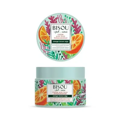 Bisou I Feel... Nature, Body Scrub Orange & Brown Algae (Antycellulitowy scrub do ciała `Pomarańcza & brązowa alga`)