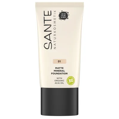 Sante Naturkosmetik Matte Mineral Foundation (Matujący podkład mineralny)