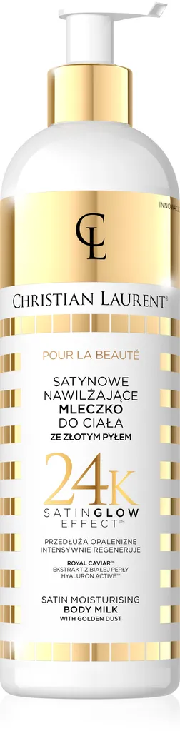 Christian Laurent Pour La Forme, Satin Moisturising Body Milk with Golden Dust 24K (Satynowe nawilżające mleczko do ciała ze złotym pyłem 24K)