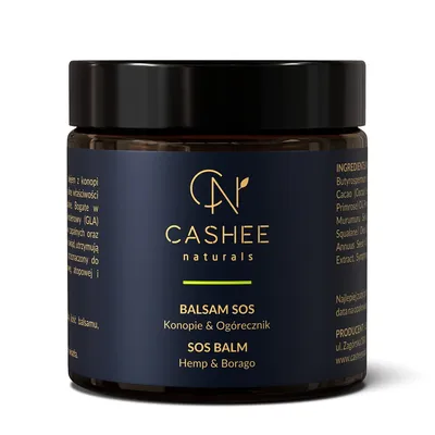 CASHEE Naturals SOS Balm Hemp & Borago (Balsam SOS `Konopie & ogórecznik`)