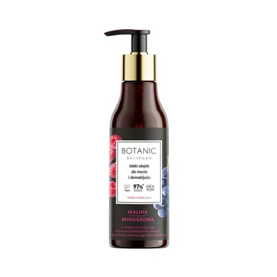 Botanic Skin Food Lekki olejek do mycia i demakijażu `Malina i winogrona`