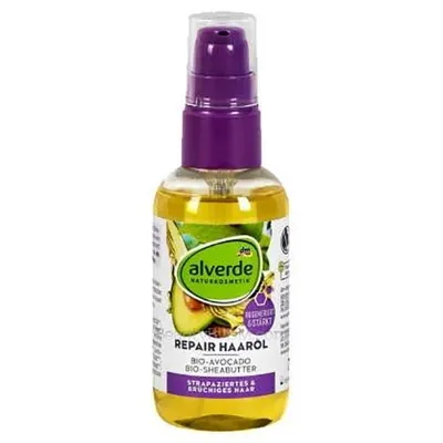 Alverde Repair Haarol (Regenerujący olejek do włosów, z bio olejkiem awokado i bio masłem shea)