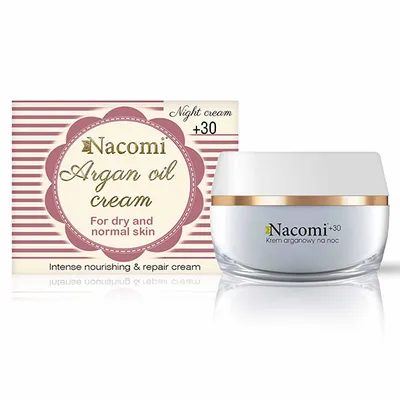Nacomi Maroccan Argan Cream with Hyaluronic Acid (Arganowy krem na noc 30+ z kwasem hialuronowym)