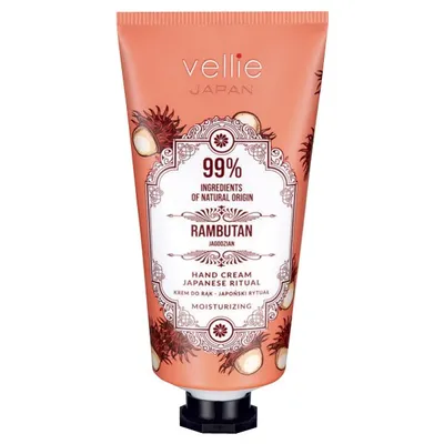 Vellie Japan Japanese Ritual, Hand Cream Rambutan (Intensywnie nawilżający krem do rąk)