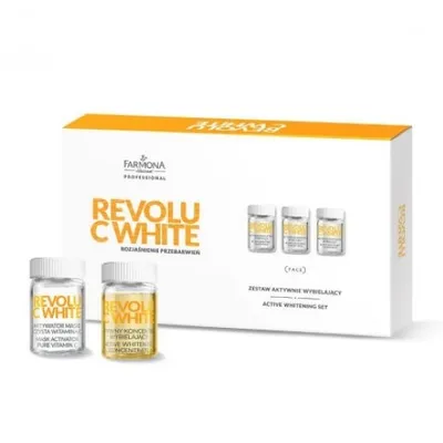 Farmona System Professional Revolu C White, Active Whitening Set (Zestaw aktywnie wybielający)