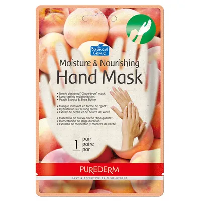 Purederm Moisture & Nourishing Hand Mask (Maska nawilżająco-odżywiająca na dłonie `Brzoskwinia`)