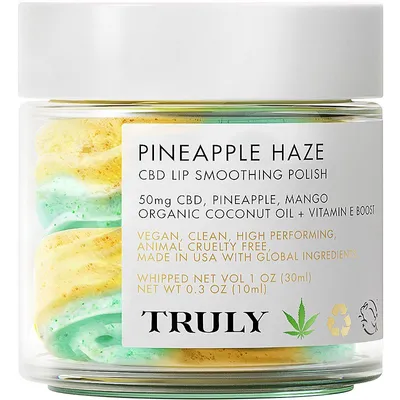 Truly Pineapple Haze CBD Lip Smoothing Polish (Wygładzający peeling do ust Z CBD)