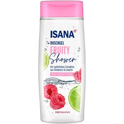 Isana Fruity Shower Duschgel (Żel pod prysznic z ekstraktem z malin i limonki)