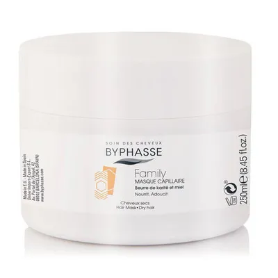 Byphasse Family, Shea Butter And Honey Hair Mask (Maska do włosów zniszczonych z masłem shea i miodem)