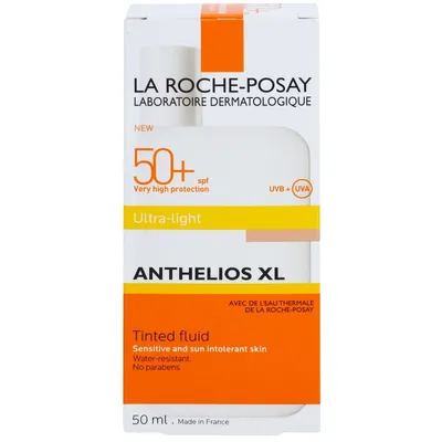 La Roche-Posay Anthelios XL, Ultra-leger Fluide teinte SPF 50+ PPD 34 [Ultra-light Tinted fluid] (Ultra lekki fluid barwiący do twarzy)
