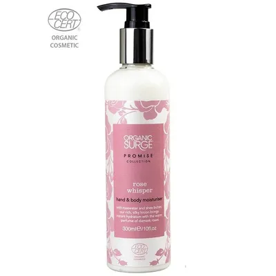 Organic Surge Promise Collection, Rose Whisper Hand & Body Moisturiser (Luksusowy organiczny nawilżający balsam odżywczy do ciała i rąk)